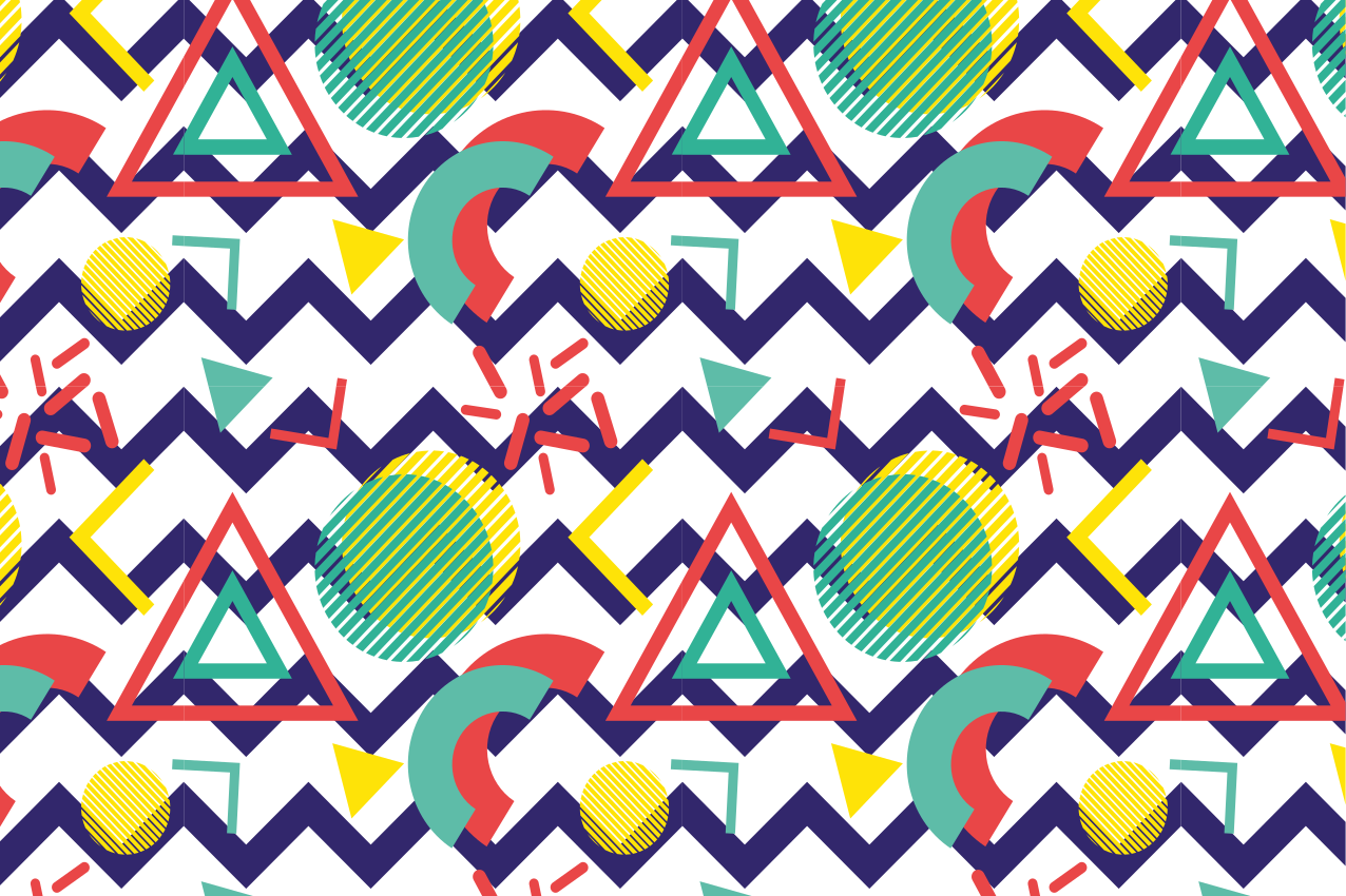 乙烯基餐垫几何图案设计 - TenStickers