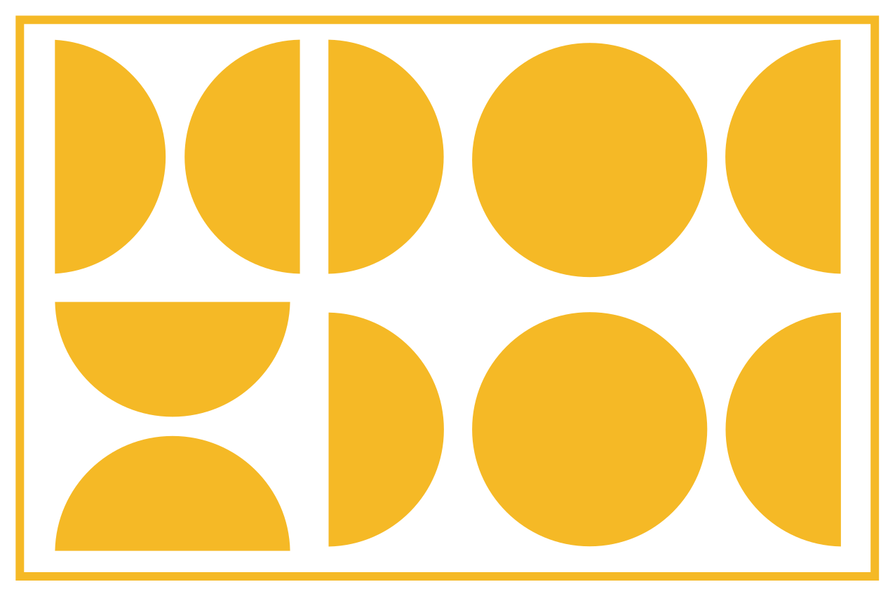 乙烯基餐垫几何黄色形状 - TenStickers