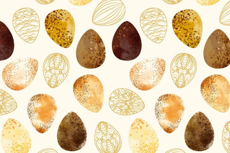 棕色蛋形优雅餐垫 - TenStickers