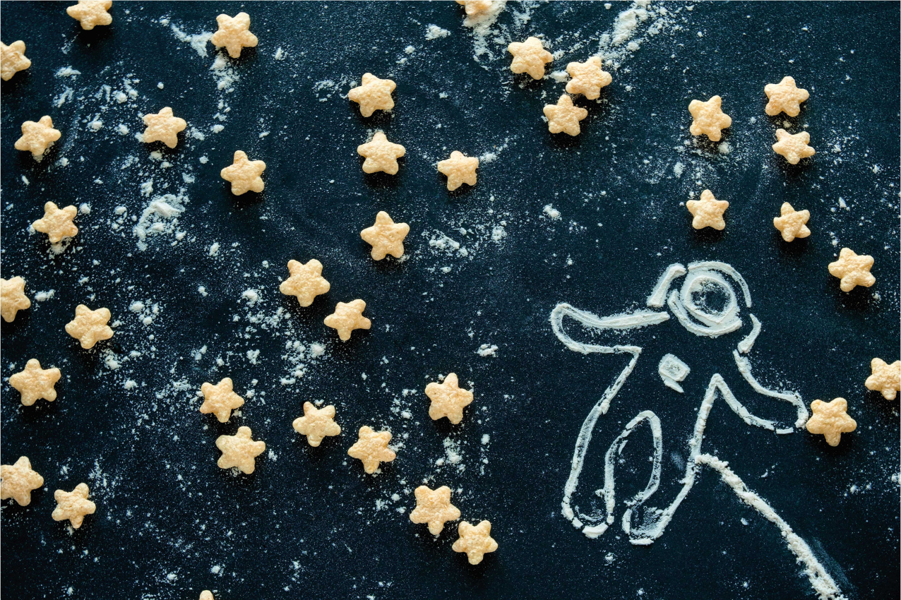 乙烯基儿童餐垫宇航员星空场景 - TenStickers