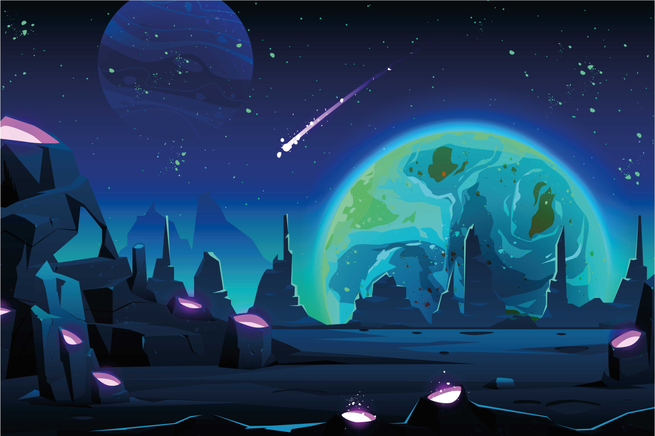 乙烯基餐垫宇宙风景场景 - TenStickers