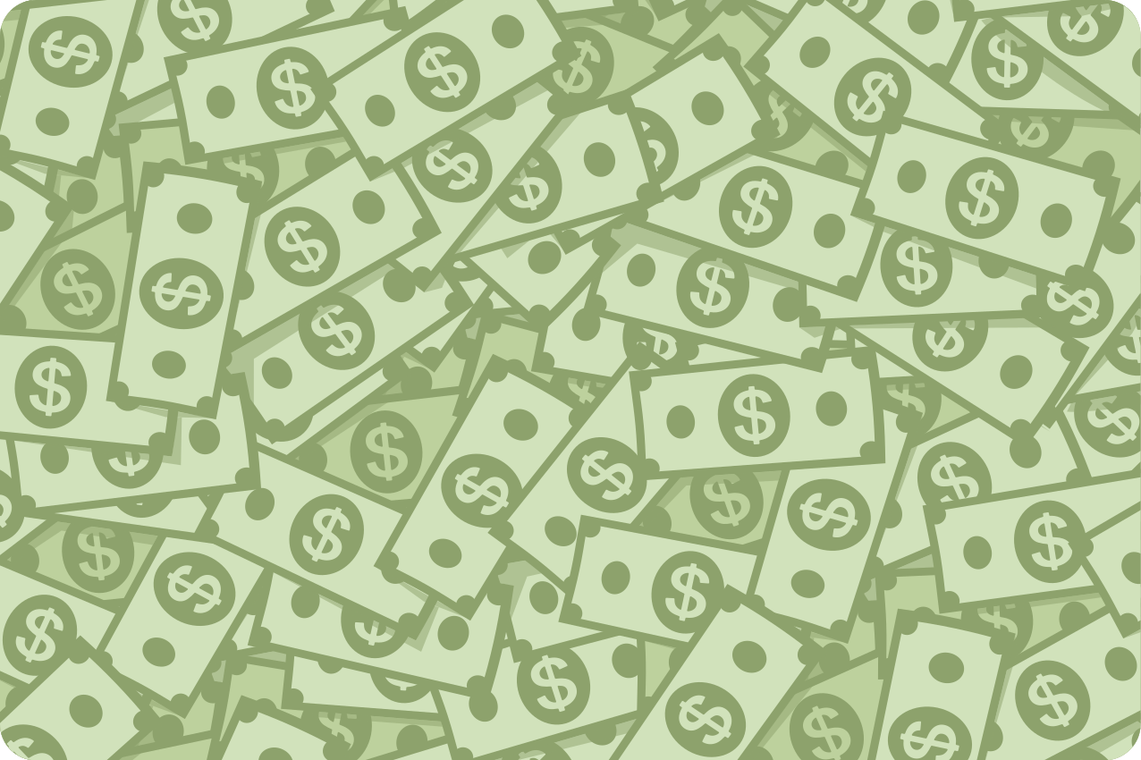 美元钞票遍布图案餐垫 - TenStickers