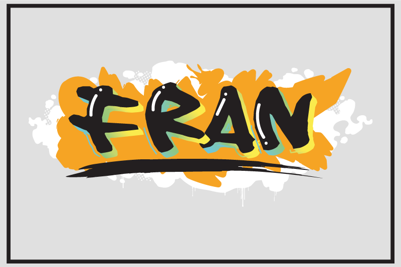 都市风格多彩涂鸦餐垫 - TenStickers