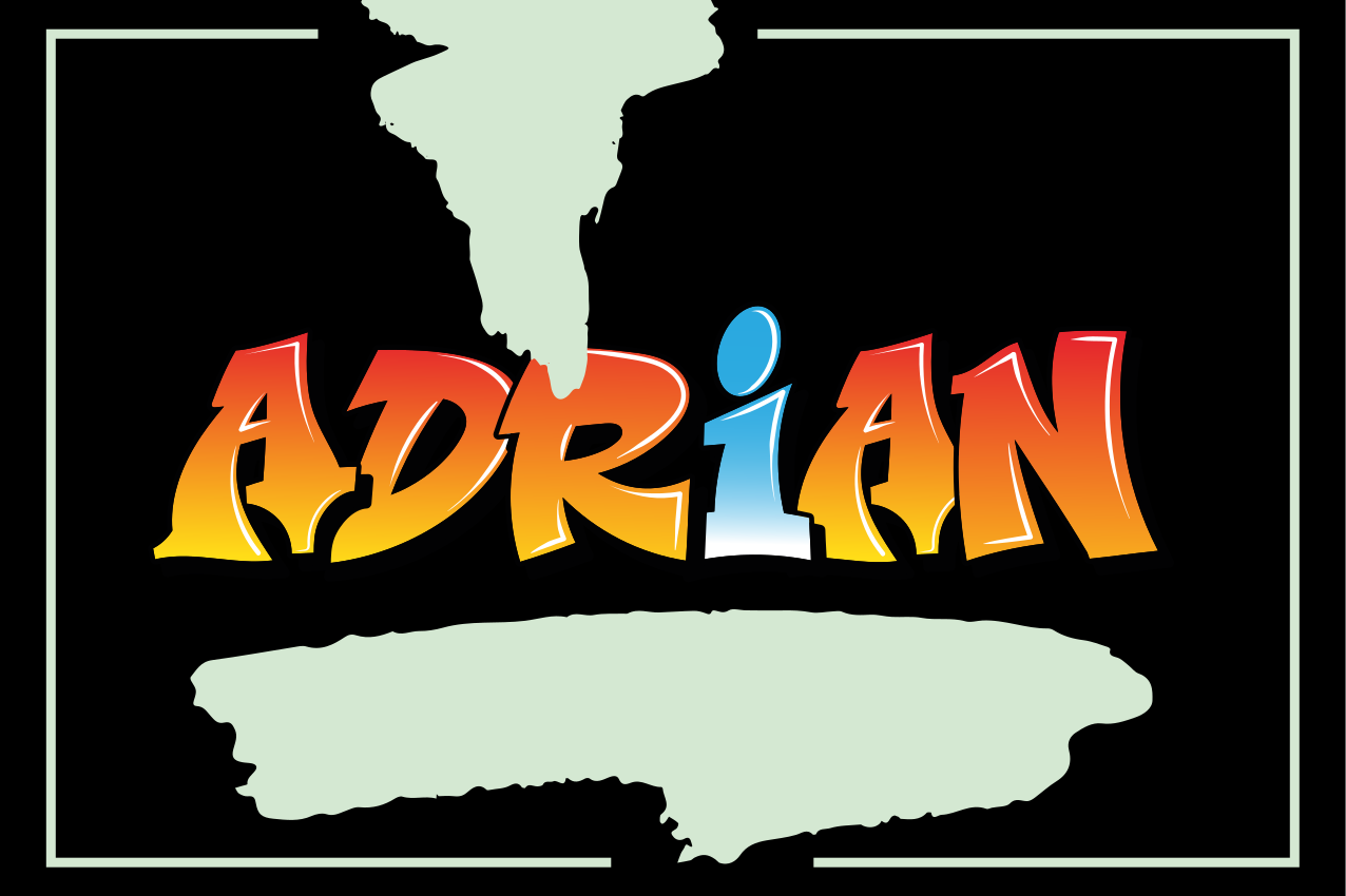 你名字的涂鸦字母餐垫 - TenStickers