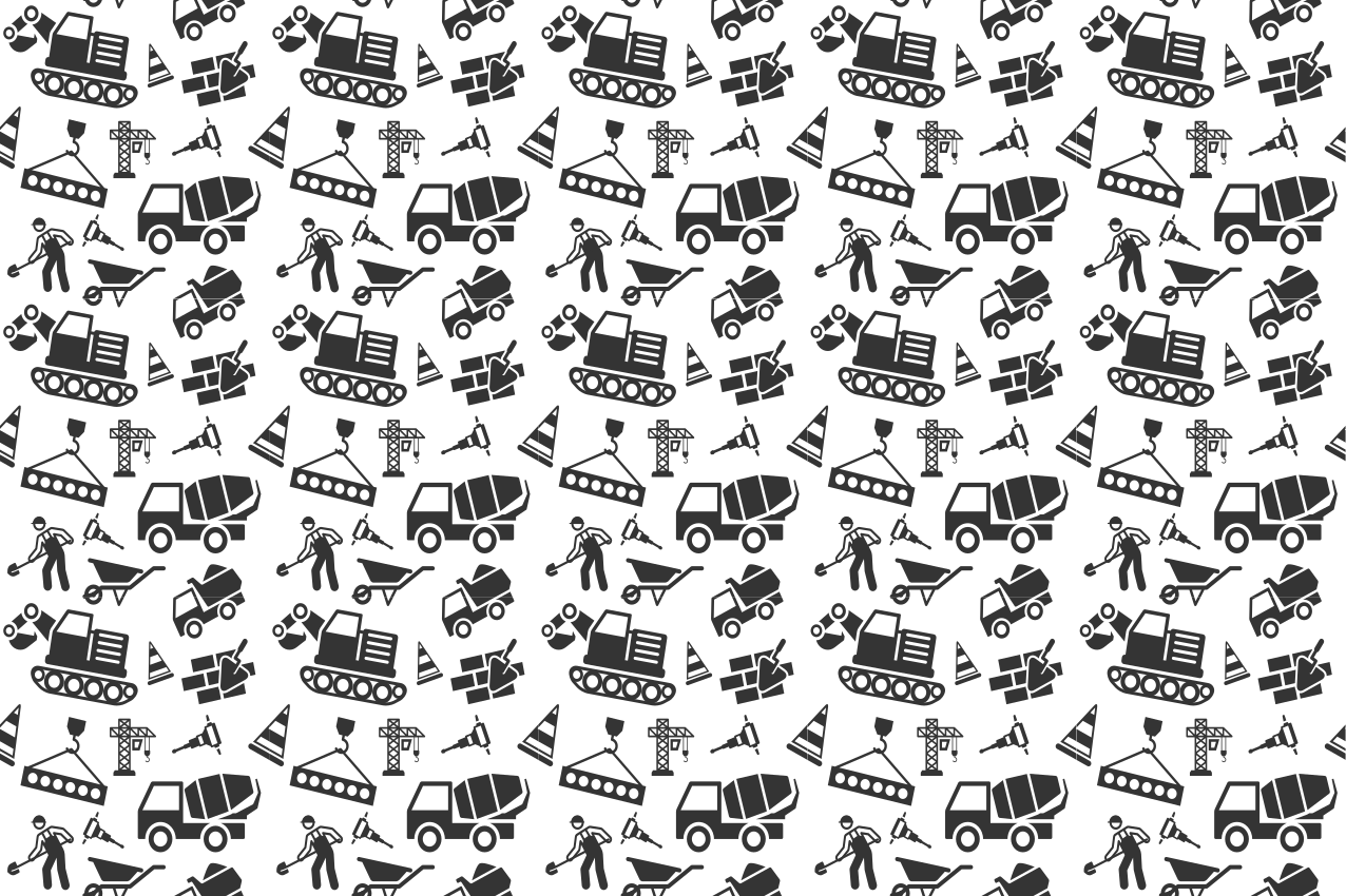 乙烯基儿童餐垫施工主题图案 - TenStickers