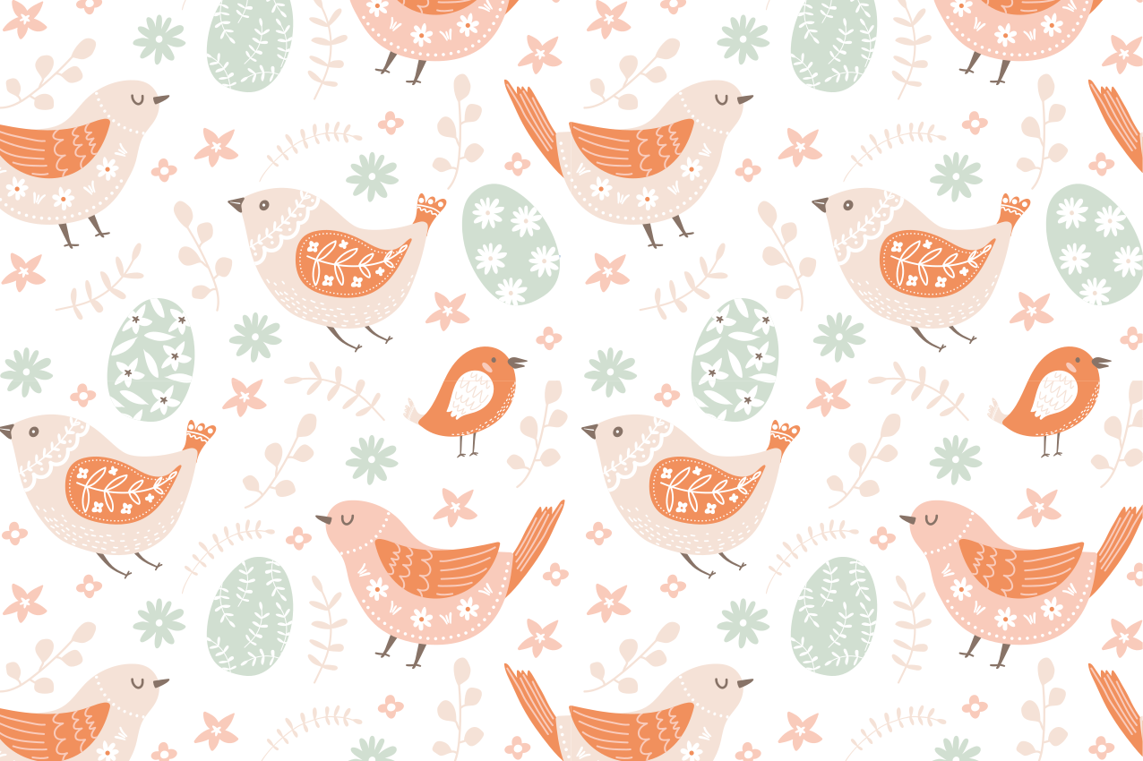 乙烯基儿童餐垫可爱鸟类图案 - TenStickers