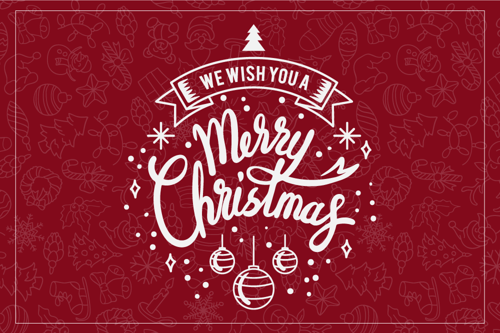 乙烯基圣诞餐垫红色节日祝福 - TenStickers