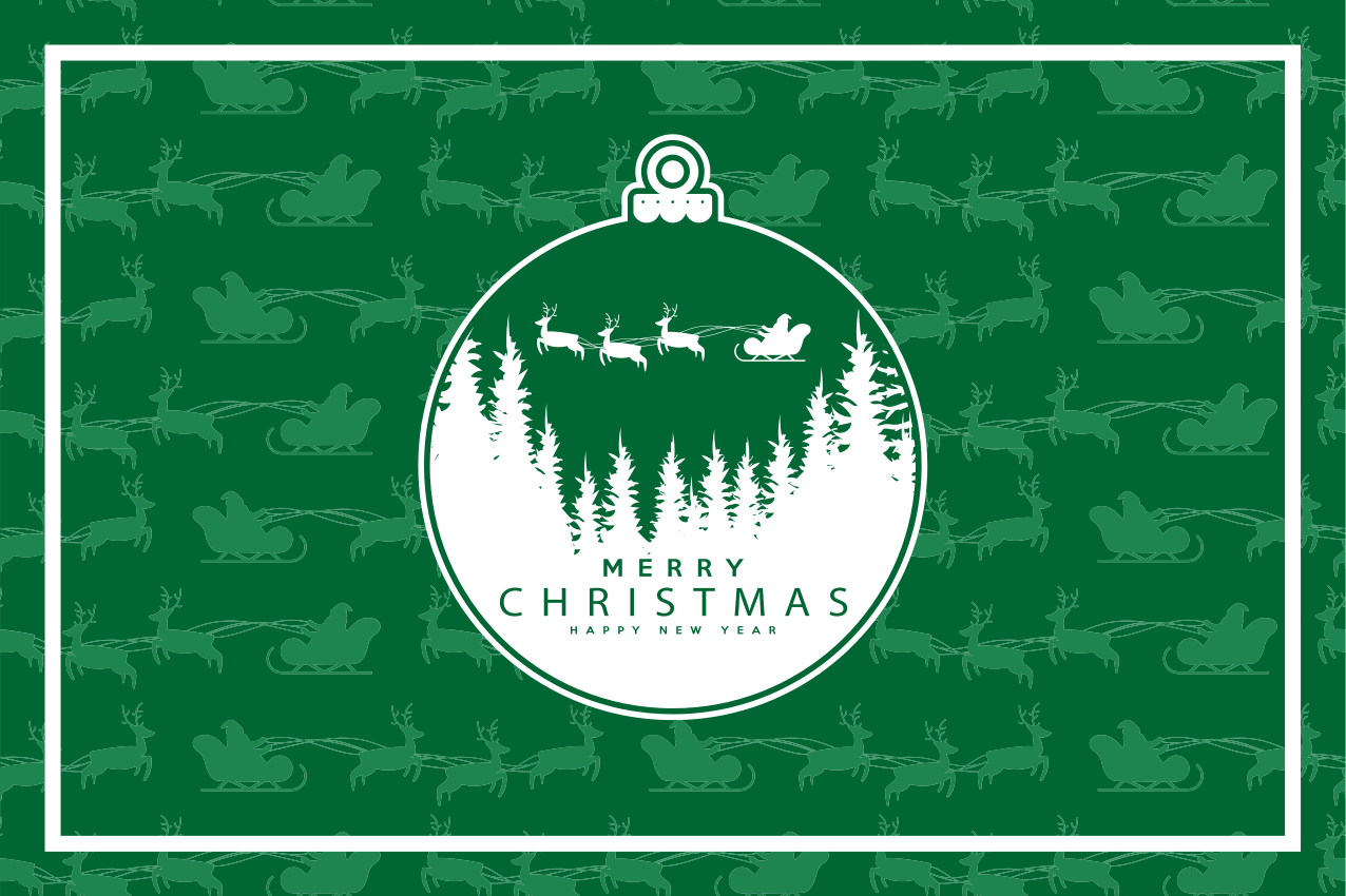 乙烯基圣诞餐垫圣诞饰品场景 - TenStickers