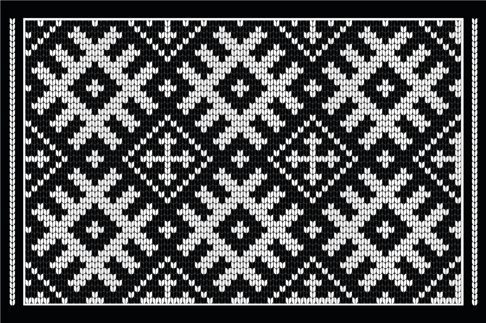 乙烯基餐垫贴图传统编织花纹 - TenStickers