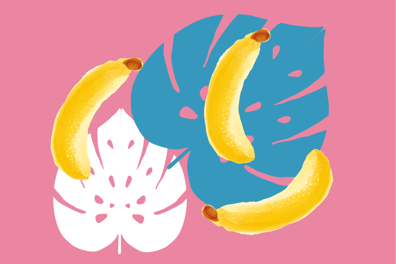 乙烯基儿童餐垫热带香蕉图案 - TenStickers