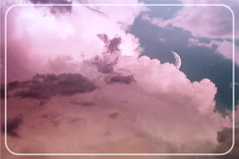 乙烯基餐垫 云雾天空月亮 - TenStickers