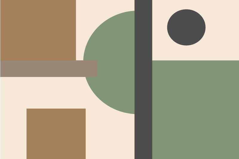 乙烯基餐垫几何抽象形状设计 - TenStickers