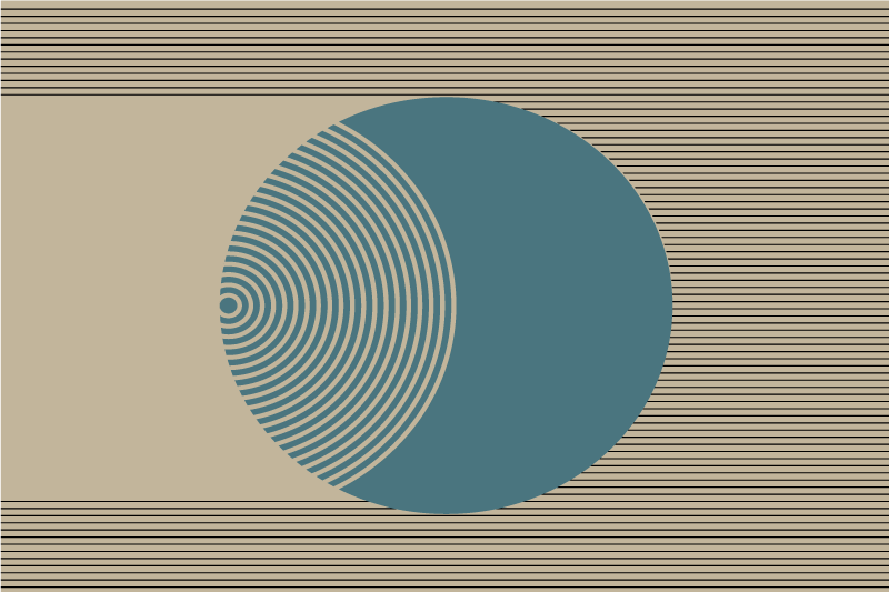 乙烯基餐垫几何圆形图案 - TenStickers