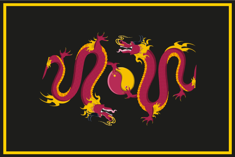 乙烯基餐垫原版龙纹图案 - TenStickers