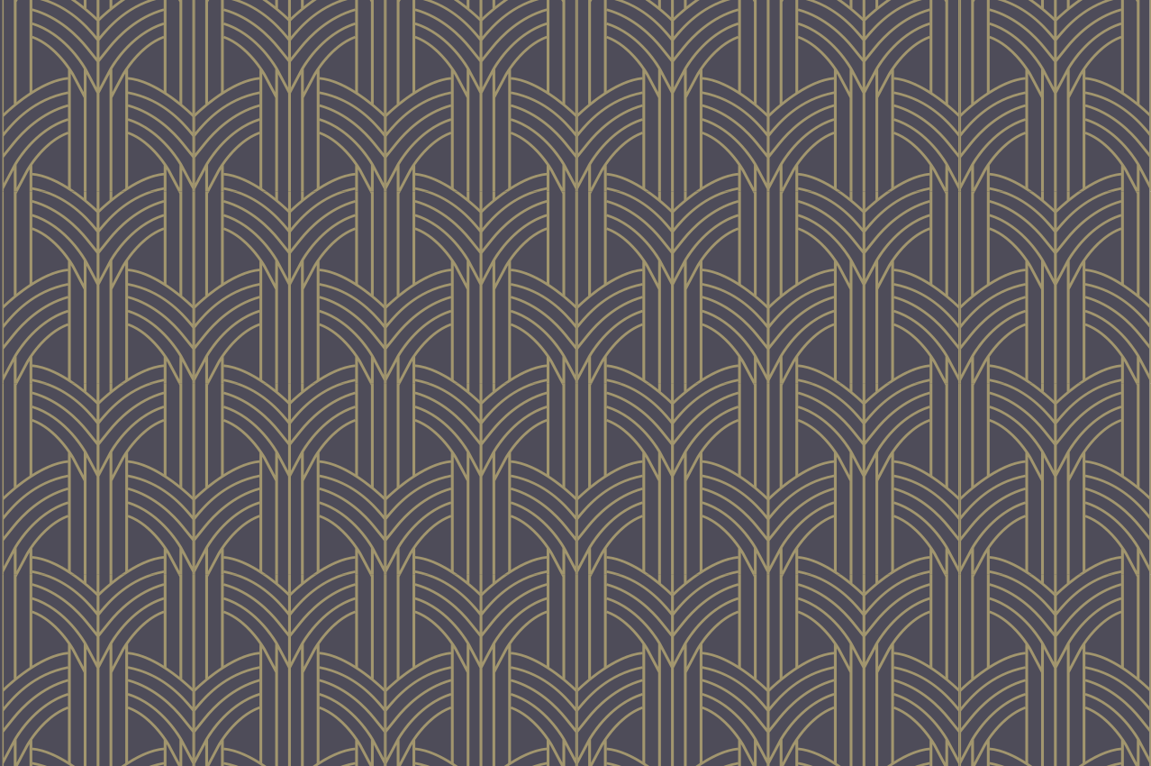 “装饰艺术”风格的地理图案优雅餐垫 - TenStickers