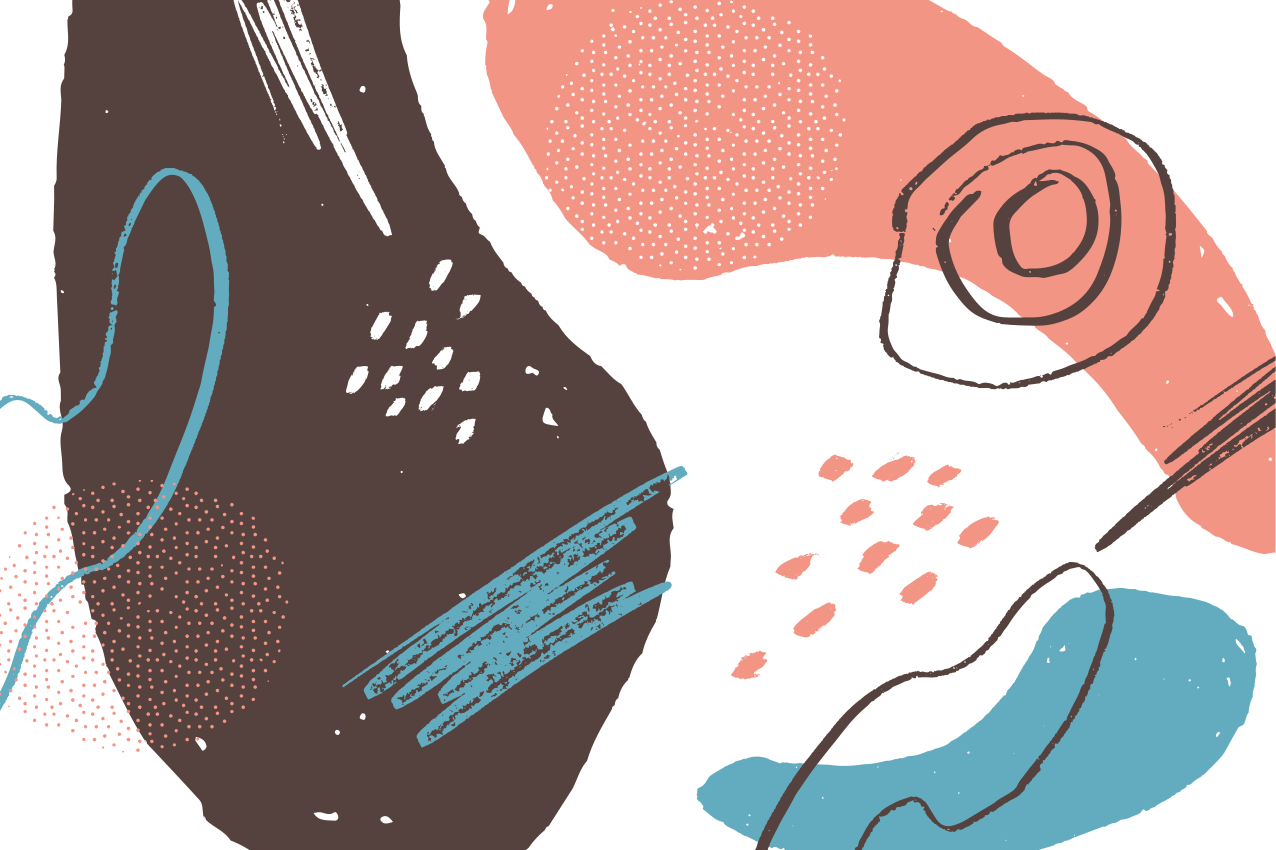 乙烯基餐垫生动抽象形状 - TenStickers