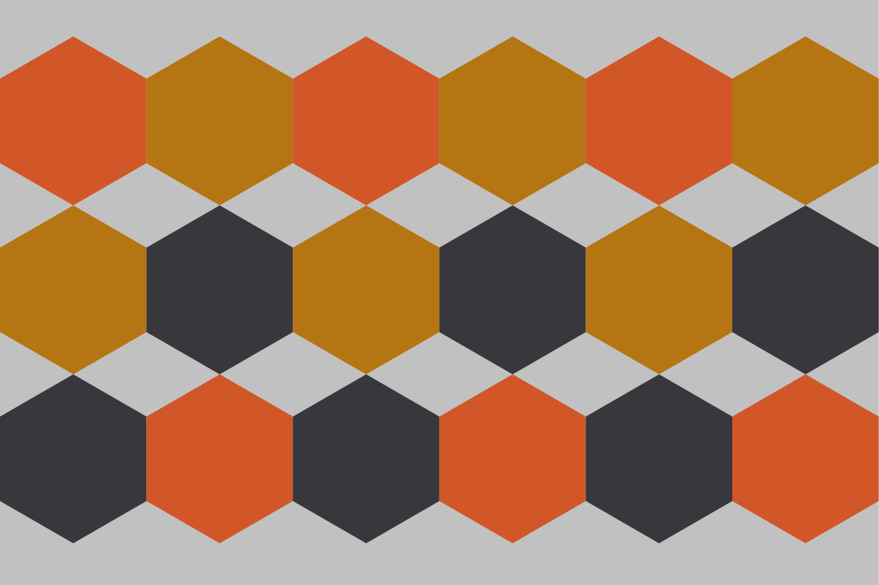 乙烯基餐垫六边形图案层 - TenStickers