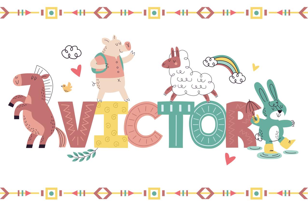 乙烯基儿童餐垫友好动物角色 - TenStickers