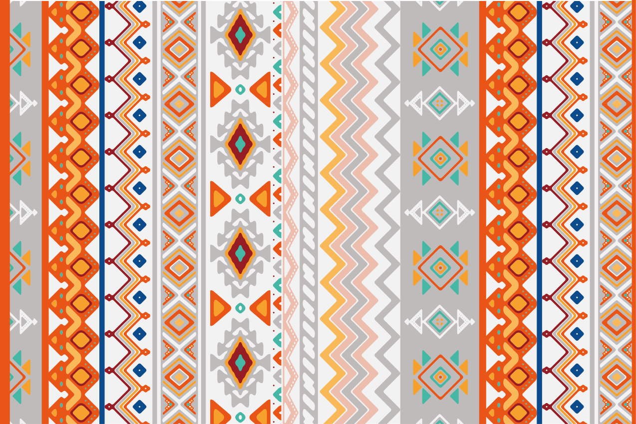 波西米亚风格图案纹理餐垫 - TenStickers