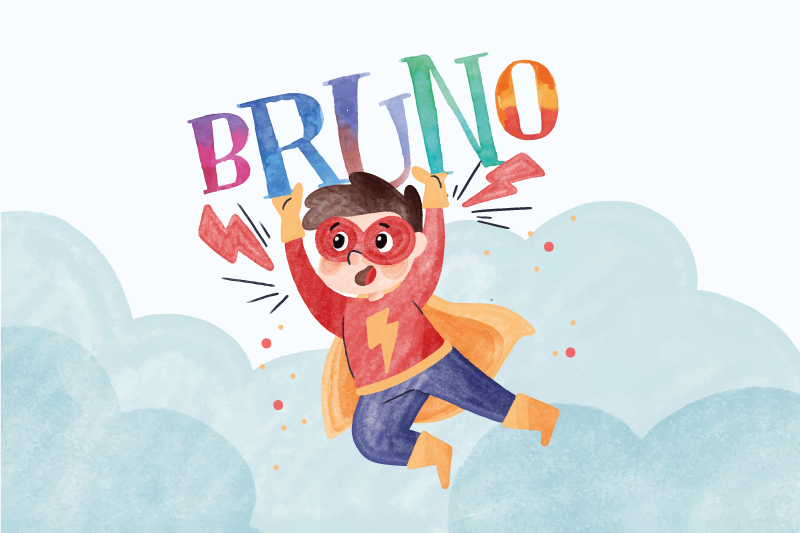 水彩超级孩子儿童餐垫 - TenStickers