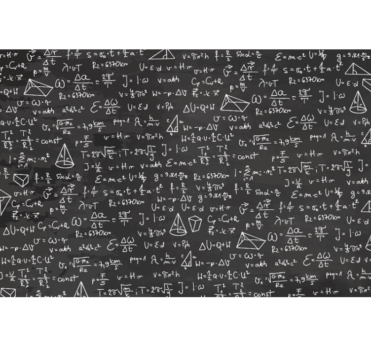 用于青少年房间的其他壁画 数学黑板图案 - TenStickers