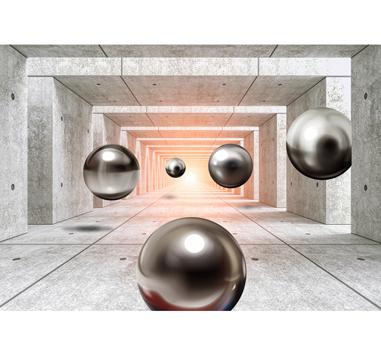 未来派隧道3d壁画 - TenStickers