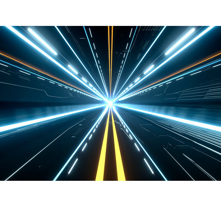 未来派的走廊3d壁画 - TenStickers