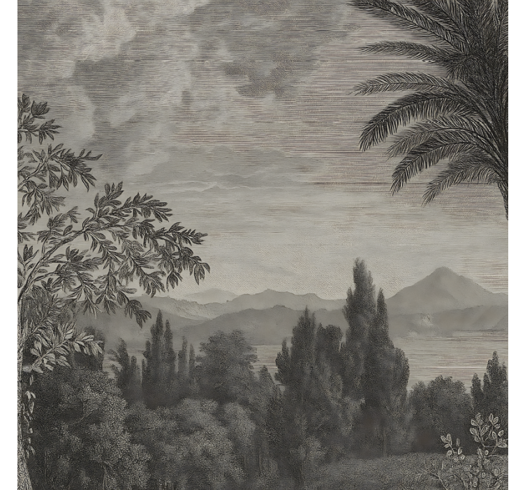 用于浴室的其他壁画 自然风景灰色 - TenStickers