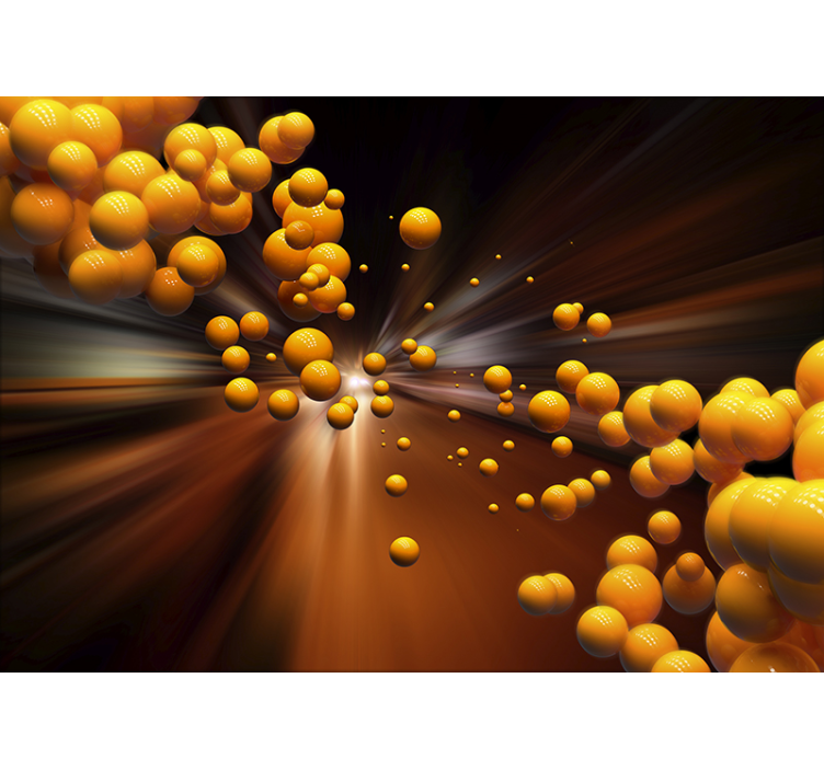 3D效果照片墙 充满活力的球形爆炸 - TenStickers