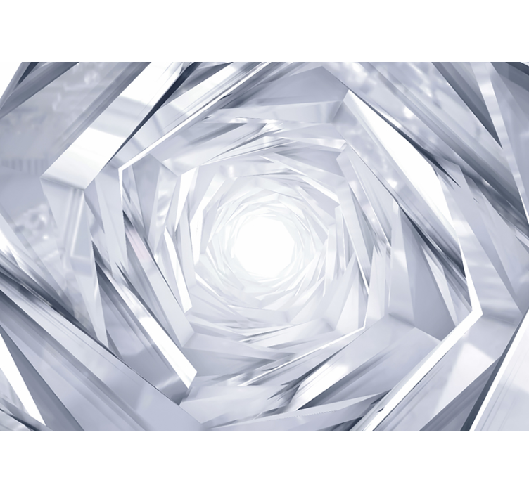 白色3d效果墙壁画 - TenStickers