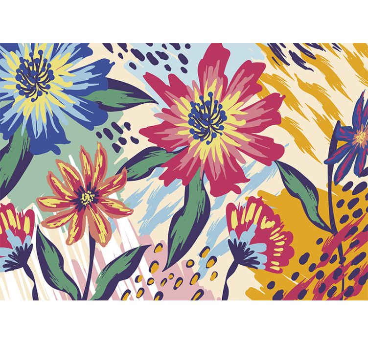 梵高鲜花经典艺术墙壁画 - TenStickers