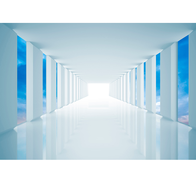 走在天空中3d壁画壁画 - TenStickers