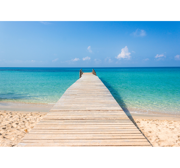 在沙滩上海墙壁画 - TenStickers