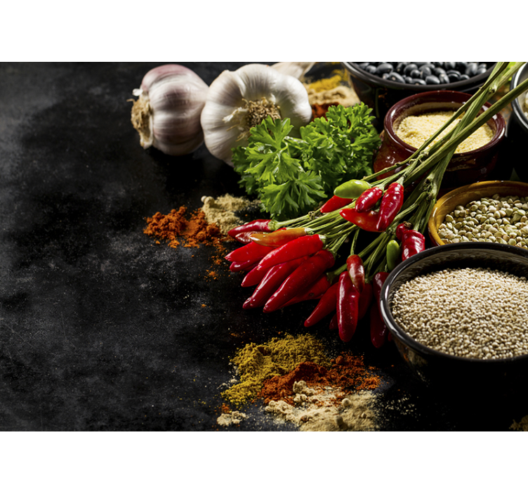 厨房的其他壁画 烹饪香料展示 - TenStickers