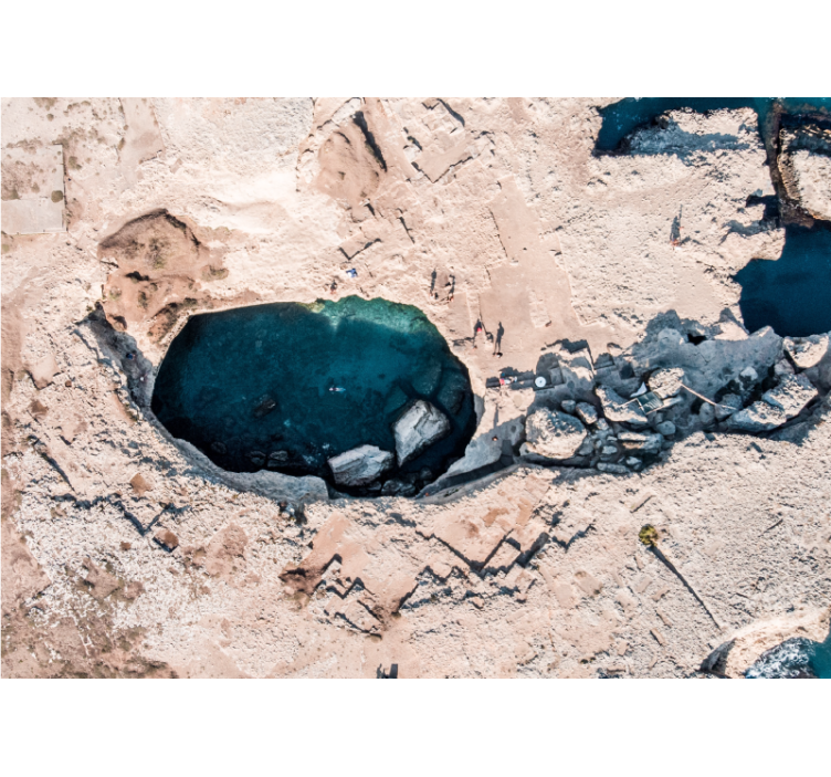 自然照片墙 岩石海洋泳池 - TenStickers