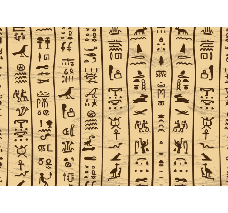 艺术照片墙呈现古老文字图案 - TenStickers