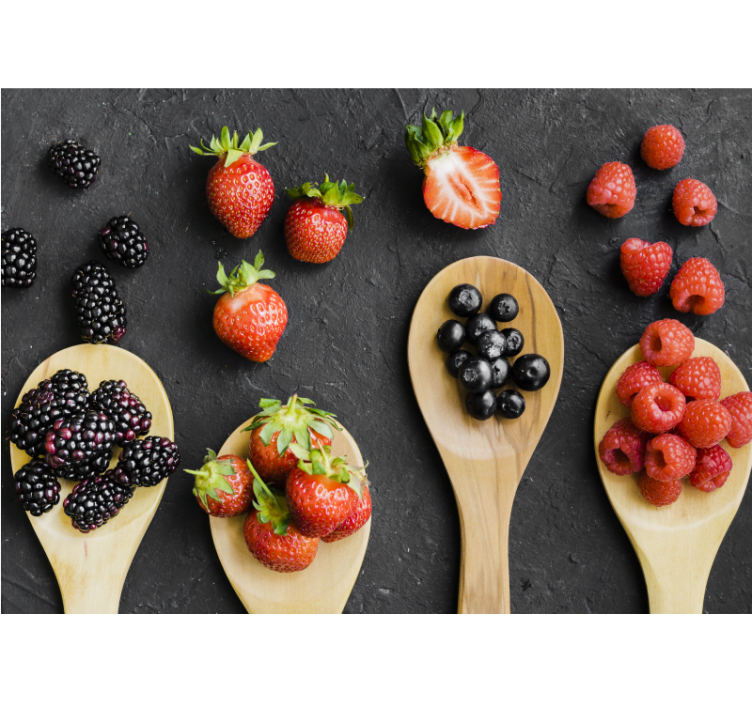 花卉照片墙展现浆果系列 - TenStickers