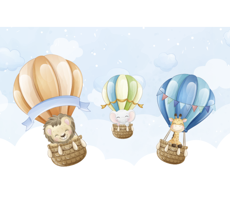 动物风格的墙面壁画充气飞艇 - TenStickers