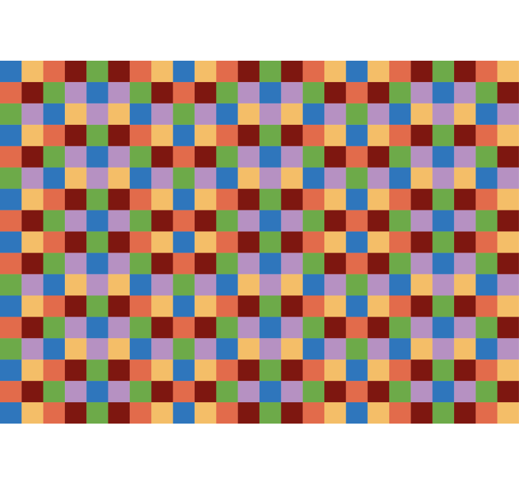 抽象照片墙 彩色网格图案 - TenStickers