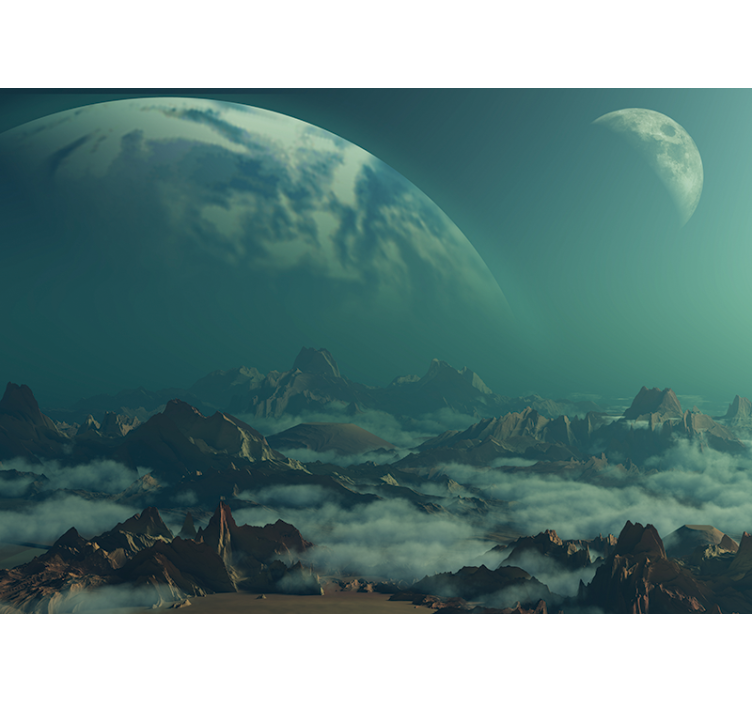 空间照片墙 celestial mountain peaks 星空山巅 - TenStickers