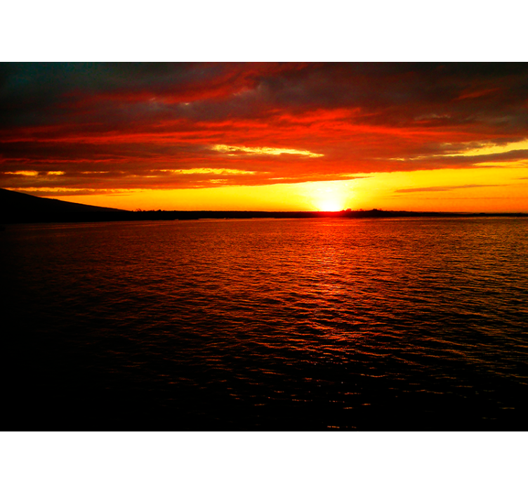 其他景观壁画在海洋之上的黄昏 - TenStickers