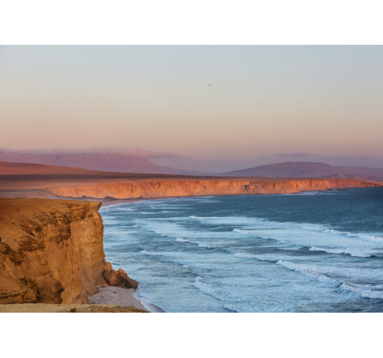 其他景观壁画 悬崖和海浪 - TenStickers