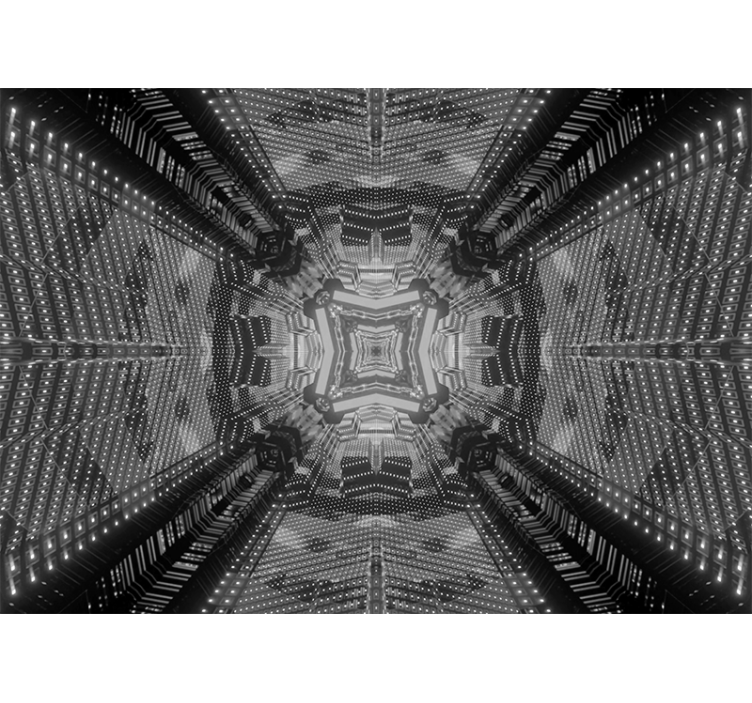 抽象照片墙展示复杂几何图案 - TenStickers