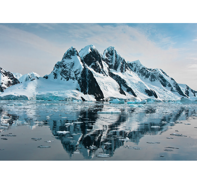 山地照片墙展现壮丽冰冷山峰 - TenStickers