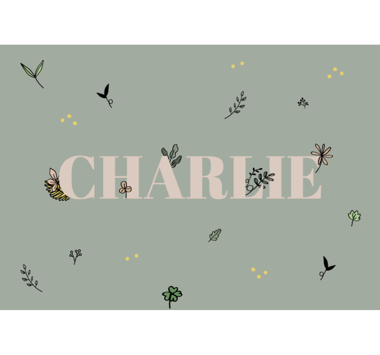 儿童房的其他壁画 花卉名字设计 - TenStickers