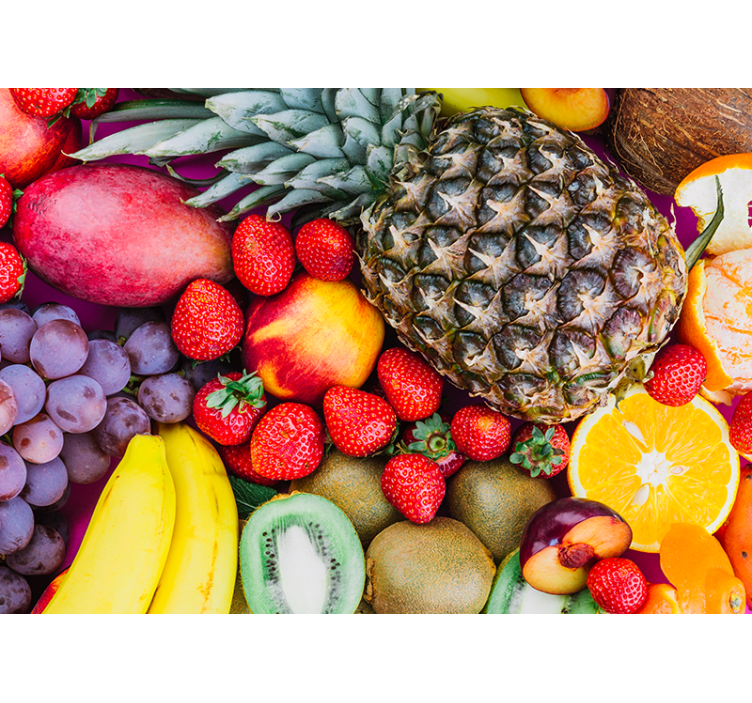 花卉照片墙生动果实拼盘 - TenStickers