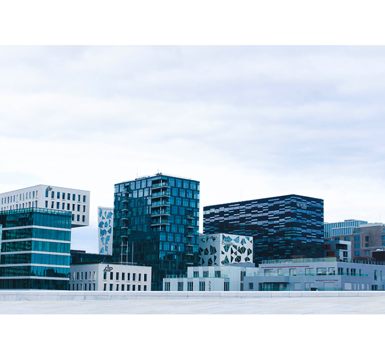 城市和乡村照片墙 现代城市天际线 - TenStickers