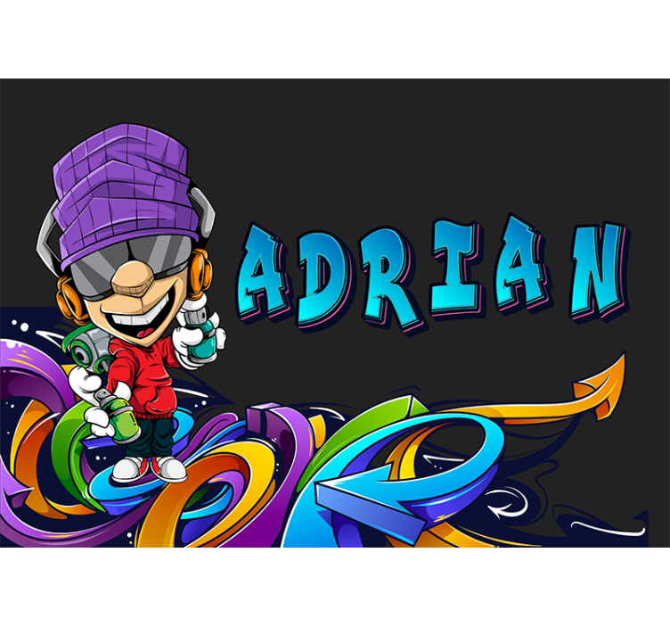 城市艺术照片壁画酷炫卡通角色 - TenStickers