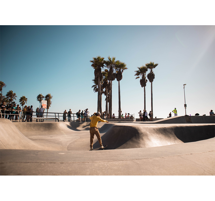 城市和乡村照片墙 海边滑板 - TenStickers