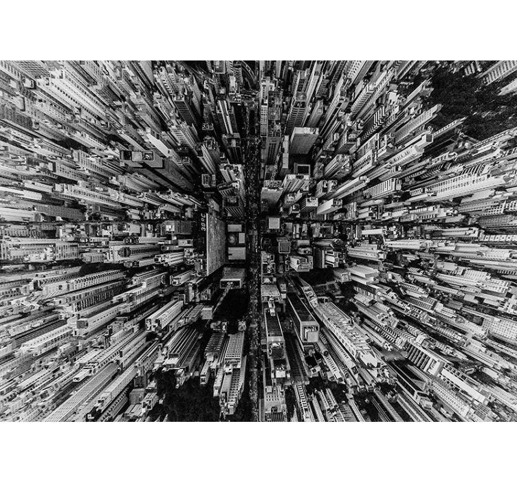 城市和乡村照片墙 空中城市景观 - TenStickers